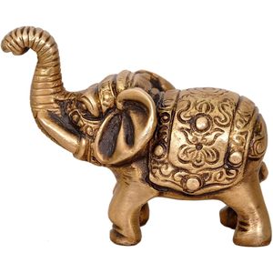 PARIJAT HANDICRAFT's Brass <b>Elephant</b> Showpiece Elegant Home and Office <b>Decor</b> Accessory - Product Image 2