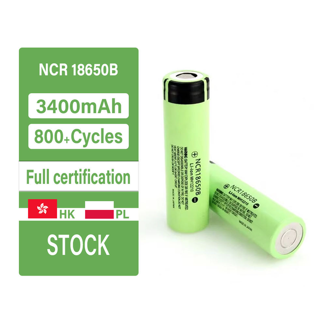 Original INR18650B 3400mAh 4.9A Rechargeable Lithium-ion Battery for Electric Scooters, Power Tools, Golf Carts and Toys