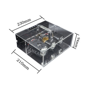 Boîtier d'affichage acrylique à matrice LED trois modules de 1,5 et 1,8 pouces avec poignée intégrée pour phares de voiture, alimentation 90W, boîte de test 12V - Product Image 1