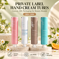 Tubes d'emballage pour crème pour les mains en aluminium recyclé mat et plastique, compressibles, 10g, avec bouchon à vis, impression UV, logo personnalisé, 12,7-35mm