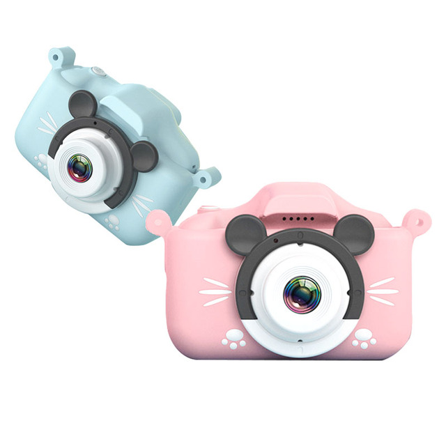 Toys Outdoor Photography 2-Inch HD Screen Chargeable Digital Mini Kids Camera with CMOS Sensor 180 Wide Angle Children's Gift