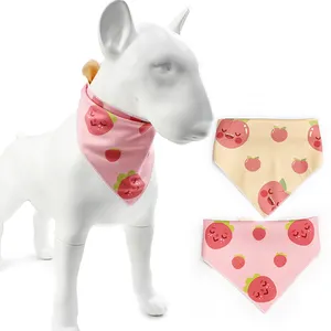 Wholesale New Sublimation Double Side Custom Bandana Scarf Pet Dog Bandana Customized valentines dog bandana