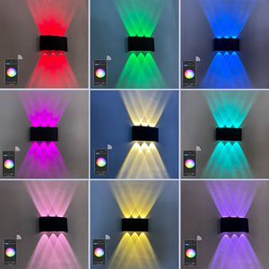 App Afstandsbediening Led Wandlampen Interieur Moderne Rgb Slaapkamer Bed Decoratie Wandlamp AC85-265V Industriële Project Verlichting - Product Image 5