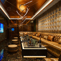 Mobilier de Club de fête à la mode, Bar à whisky, lumière LED, chaises de boîte de nuit