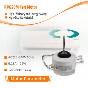 RPG26M 실내 금속 팬 모터 YKFG-26-4-5 AC220-240V 50Hz 0.28A 1230RPM 26W CCW 에어컨 공기 처리기 가정용 - Product Image 3