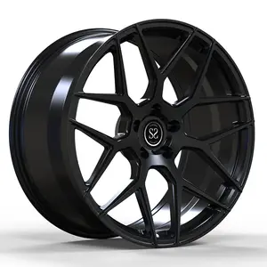 Forged Wheel Rims 5 x 120 For Cadillac CTS V D3 Edition 21 Inch Staggered Satin Black 1-Piece Strukcter