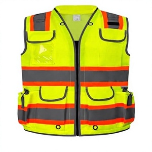 Vente en gros de gilets de sécurité 100% polyester pour hommes, plusieurs tailles, vêtements de travail OEM, gilet de sécurité léger - Product Image 1
