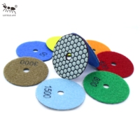LITTLE ANT Tampons de polissage 3 pouces (80 mm) en résine sèche diamantée pour le nettoyage du granit, du marbre, du quartz et des comptoirs en pierre – Prix abordable
