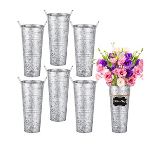 Stylish and Sustainable Metal Flower <b>Vase</b> <b>Set</b> of 7 Table <b>Vase</b> for Home and Party Tabletop Decoration - Product Image 1