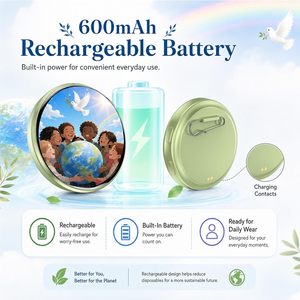 ป้ายอิเล็กทรอนิกส์ E87 E-Badge หน้าจอสัมผัส HD ขนาด 1.7 นิ้ว แสดงภาพตามสั่ง ควบคุมผ่านแอพ BT 5.0 ปรับแต่งได้ เหมาะสำหรับเป็นของขวัญ - Product Image 3