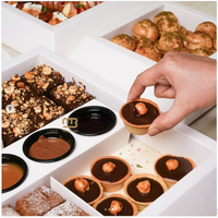 Boîtes en carton personnalisées pour pâtisseries, gâteaux, biscuits, avec séparateurs, pour emballage de chocolats, plats à emporter et plateaux de dégustation