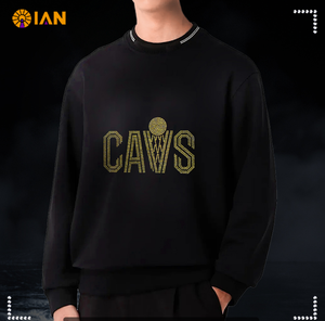 Patch thermocollant en strass personnalisé pour les fans des Cleveland Cavaliers, design en cristal de verre, style bling-bling. - Product Image 4