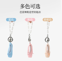 Porte-clés Mini Pointe de Ballet Perlé, Breloque de Sac, Cadeau pour Danseuse, Accessoire pour Filles Amoureuses de la Danse