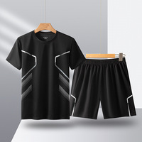 Chemises et shorts pour hommes avec poches zippées, vêtements de sport à séchage rapide, ensembles de course et d'entraînement, tenues décontractées d'été