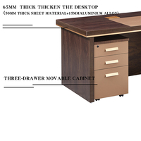 Bureau de direction multifonctionnel de conception arabe en MDF épaissi avec plateau imitation bois et compartiment à câbles ultra-plat pour la vente en gros