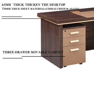 Bán Buôn Arab Được Thiết Kế Đa Chức Năng Bàn Văn Phòng Dày MDF Gỗ-Hạt Hội Đồng Quản Trị Siêu Thấp Dây Hộp Quản Lý Điều Hành Bàn - Product Image 6