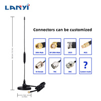 Nouvelle conception, amplificateur de signal 5G à gain élevé 7dBi 470-862MHz, antenne verticale multibande externe GPRS en cuivre avec ventouse Lanyi