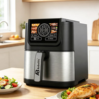 Friteuse à air intelligente Anbolife AI Smart 8L Slim avec écran couleur, 6 programmes de cuisson prédéfinis, système de circulation rapide de l'air, OEM