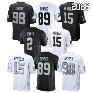 Maillot de football cousu pour hommes 2026 S-3XL Fernando Mendoza Ashton Jeanty Maxx Crosby Brock Bowers - Product Image 1