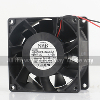 Original NMB 5V 12V 48V DC24V 1.10A AC EC 8038 80X80X38MM 8CM convertisseur de fréquence roulement à billes 2 fils 08038RA-24Q-EA ventilateur de refroidissement