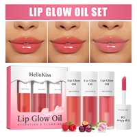Lot de 3 Huiles à Lèvres Hydratantes Brillantes de 3 ml pour un Maquillage Quotidien Nourrissant et un Usage Professionnel en Vente au Détail