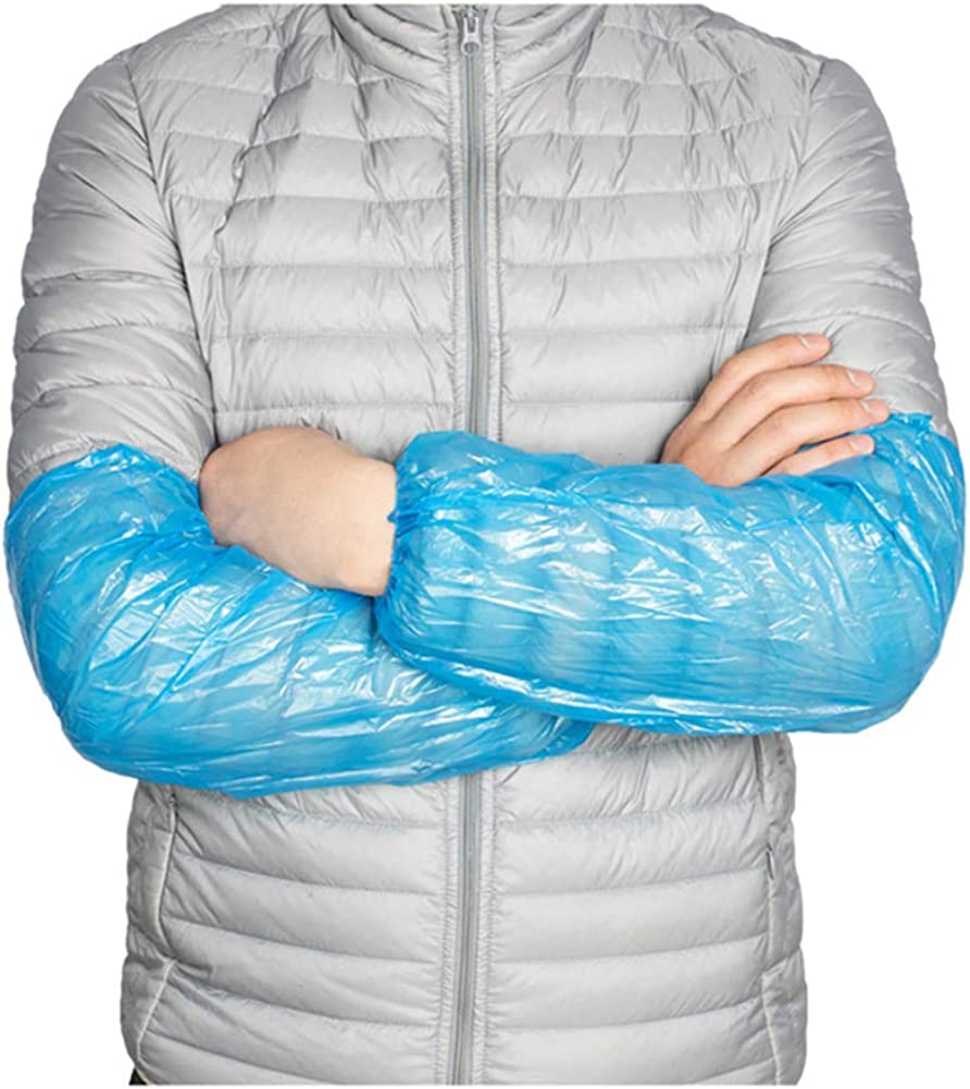 Одноразовые Синие рукава чехлы водонепроницаемый прочный ПЭ по сравнению с длинными и короткими рукавами и эластичные