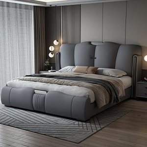 中国工厂优质面料卧室特大床双人床框架 - Product Image 6