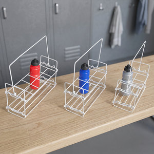 Soporte Metálico Plegable Plateado para Botellas de Tenis y Fútbol, Capacidad para 10 Botellas, Soporte para Botellas de Agua para Interiores y Exteriores - Product Image 3