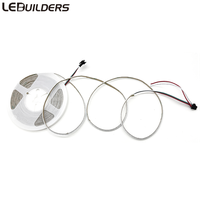 Bande lumineuse intelligente Dream Smart 160 LED RVBW IC RGBIC COB, 5V basse tension, contrôleur adressable, 5mm, étanche IP65, WiFi