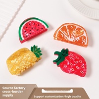 Fabrieksgroothandel Creatieve Koreaanse stijl verse fruit haar klauw clip hoofdband aangepaste logo dames achterhoofd opsteekkapsel haar accessoire