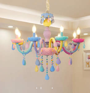 Plafonnier en verre coloré Macarone pour enfants, décoration chaleureuse et confortable, <span class=keywords><strong>lustre</strong></span> en cristal pour enfants - Product Image 5