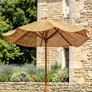 Parasol pliable en fibre de coco naturelle écologique pour hôtel, jardin, terrasse, plage et aménagement paysager - Product Image 1
