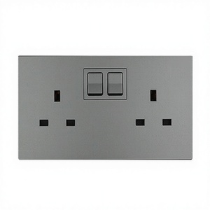 Pour interrupteur mural <span class=keywords><strong>Legrand</strong></span> type 13A et prise murale britannique - version grise authentique - Product Image 2