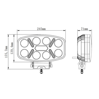 Nouveau Phare LED Aurora 2025 12V 24V 9,7 Pouces 6000K 4530lm 80W pour Camion, Faisceau Combiné, Homologation E-Mark E9 ECE, Adaptation Universelle