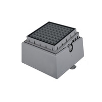 Projecteur LED RGB carré personnalisable avec capteur de mouvement et visière pour la sécurité extérieure des entrepôts
