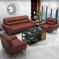 Ensemble de canapé de bureau européen Style moderne canapé sectionnel chinois Offre Spéciale bureau 3 ans 2 ensembles de mobilier de bureau en cuir synthétique
