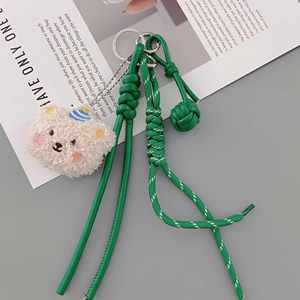 Pendentif en cuir PU tressé style coréen, breloque de sac polyvalente et porte-clés de voiture, décoration raffinée pour sac à dos, commandes en gros - Product Image 1
