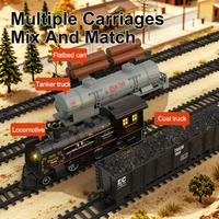 Ensemble de train RC Dwi Dowellin à l'échelle 1/87, locomotive à vapeur à combustion interne MDT, modèle de chemin de fer avec voies et contrôleur