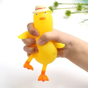 Mainan Remas bebek untuk anak-anak lucu bebek warna yang indah mainan bayi bebek karet Remas anak-anak lucu bermain Fidget mainan