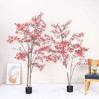 Plante artificielle d'érable japonais doré, faux arbre en pot pour salon, décoration nordique, couleur automnale chaleureuse