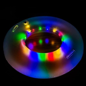 Bouée de piscine gonflable LED pour adulte, bouée de natation LED 105 cm, grand radeau gonflable pour l'été et la plage - Product Image 3