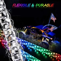 360 degrés commutation automatique RGB Chasing Light nouveau fouet d'avertissement de sécurité 12V pour Buggy ATV UTV camions LED effet de danse