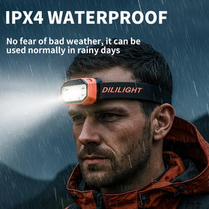 Lampe frontale LED T-306 rechargeable avec batterie 1500 mAh, capteur de lumière, idéale pour le cyclisme nocturne, la pêche et les patrouilles en extérieur - Product Image 3