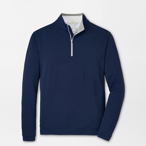 Nuevas llegadas: Polo de manga corta con cremallera de un cuarto para hombre, elástico, ajustado, para golf, modelo 14 - Product Image 4