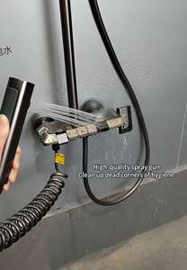 Système de douche intelligent mural en acier inoxydable avec mitigeur thermostatique moderne, barre coulissante et fonction économie d'eau à toucher froid - Product Image 5