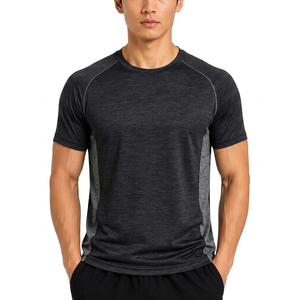 T-shirt décontracté sportif d'été pour homme, noir, sans manches, séchage rapide, vintage, écologique, 100% coton, col en V - Product Image 1