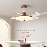 Ventilateur de plafond à profil bas de luxe intelligent de 42 pouces 220v pour salon avec lumières 220v et télécommande 2026 Nouvelle vente chaude
