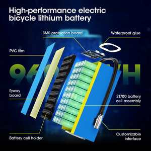 แบตเตอรี่ลิเธียมทรงสามเหลี่ยมแบบกำหนดเอง 52V 60V 72V 30Ah 35Ah 40Ah 45Ah สำหรับชุดแปลง Ebike พร้อม BMS 100A 3000W 5000W 8000W - Product Image 4
