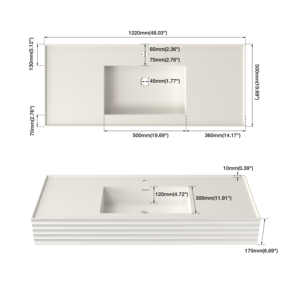 Proveedor de Lavabos Modernos para Baños de Hotel, Fabricante de Lavabos Comerciales de Pared en Blanco Mate para Lavarse las Manos - Product Image 6