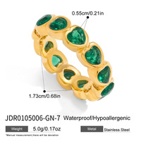 Ensemble de bagues empilables de mode en gros, OEM, bagues plaquées or multicolores, bijoux en acier inoxydable, lot pour la vente au détail